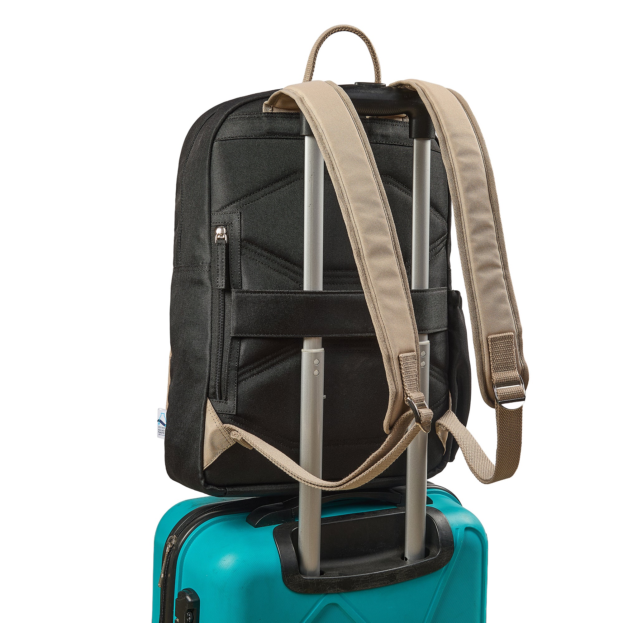 The Ain backpack in Black and Cream