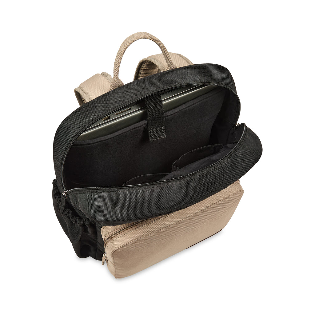 The Ain backpack in Black and Cream